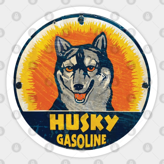 Husky Gas and Oil Sticker by Midcenturydave